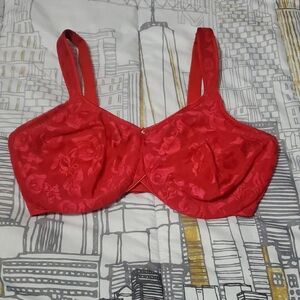 Red Floral Women's Intimate Bra